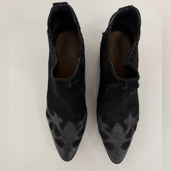 Zara Black Western Ankle Boots - Picture 2 of 8